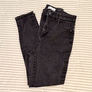 LOFT Women's Black Dark Rinse High Rise Skinny Jeans size 4/27